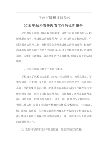法治宣传教育工作的说明报告