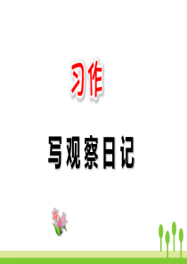 部编版四上《习作：写观察日记》PPT完美课件1