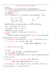 高中数学空间向量与立体几何知识点归纳总结