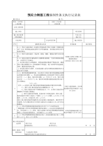 施土表24预应力钢筋工程强制性条文执行记录表