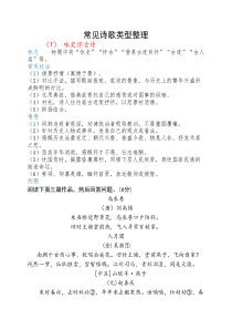 常见诗歌类型整理