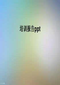 培训报告ppt