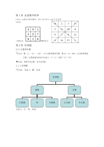 华东师大版七年级上册数学各章知识点总结