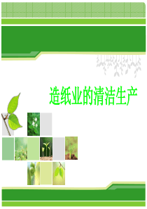 造纸业的清洁生产