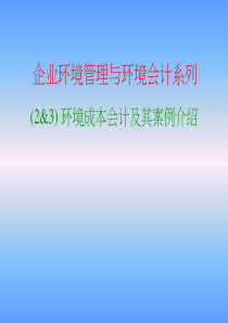 环境成本会计及其案例介绍