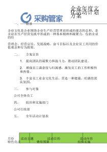 企业年度文化活动计划方案(每月一个活动)(1)
