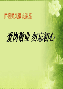 师德师风建设讲座-PPT-