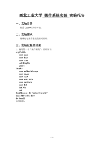 计算机操作系统实验-操作系统引导