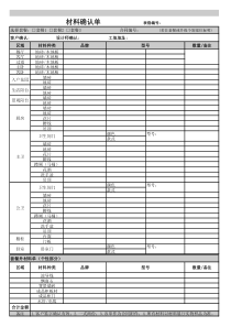装饰：主材确认单--