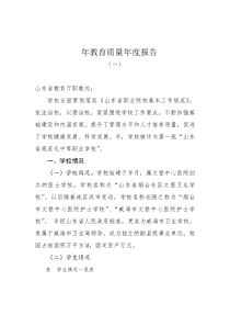 年教育质量年度报告