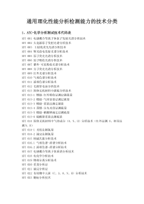 通用理化性能分析检测能力的技术分类