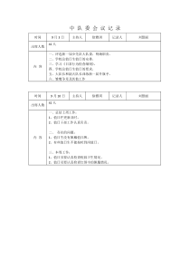 中队会议记录