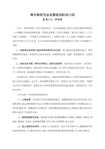 教师个人三年发展规划阶段小结