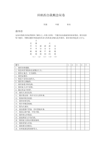 田纳西自我概念量表