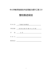 信息技术工程2.0整校推进规划