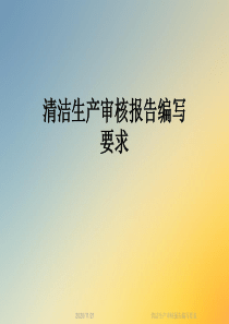清洁生产审核报告编写要求