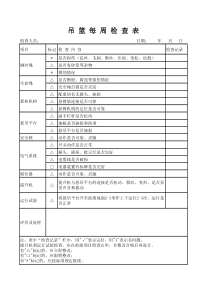 吊篮每周检查表