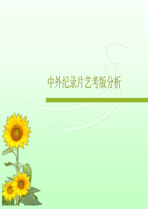 中外纪录片艺考版分析117页PPT