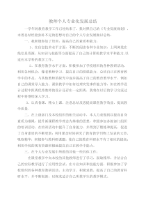 教师个人专业化发展总结