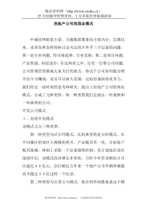 房地产公司的商业模式(doc23页)