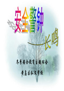 冬季安全教育PPT