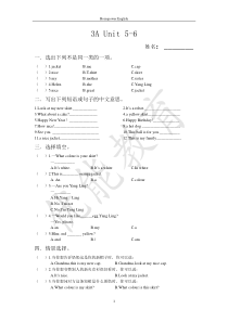 译林-3A-Unit-5-6