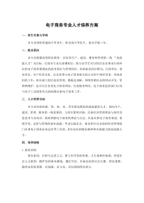 电商专业人才培养方案