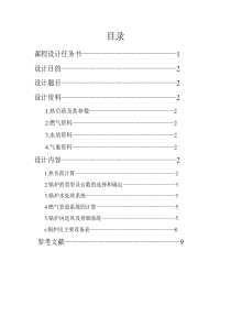 锅炉课程设计说明书