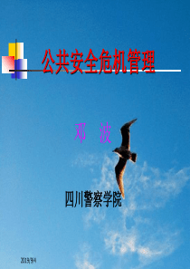 公共安全危机管理(邓波)重点版