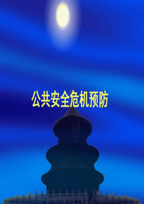 公共安全危机预防
