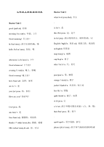人教版初中英语单词全册