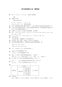 初中英语知识点复习 英语笔记（精华版）