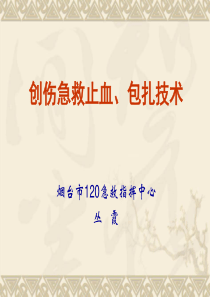 创伤急救止血和包扎讲课教案