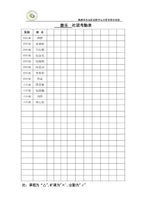 3.社团考勤表、联系表