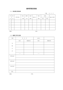 接待管理类表格完整版