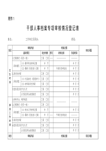 干部人事档案专项审核情况登记表(标准版)