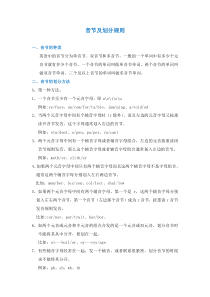 音节及划分规则