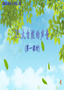《大自然的声音》PPT课件(2课时)