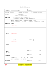 招聘需求表