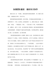 加强团队建设(1)