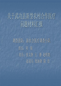 新型农村合作医疗调查报告