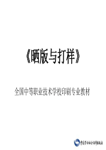 晒版与打样(第二版)
