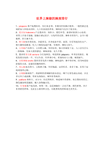 世界上辣椒的辣度排行