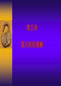 蛋白质的裂解