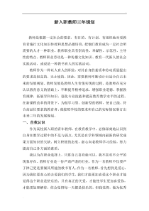 高校教师三年规划