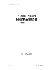 ×××公司资本招募说明书-1