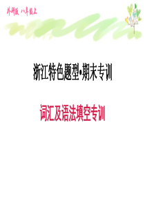 外研版八年级上册英语词汇及语法填空专训