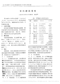 异丙醇的毒性