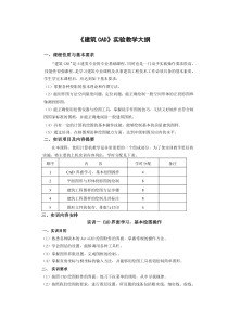 建筑CAD实训教学大纲