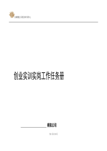 创业计划实纲任务